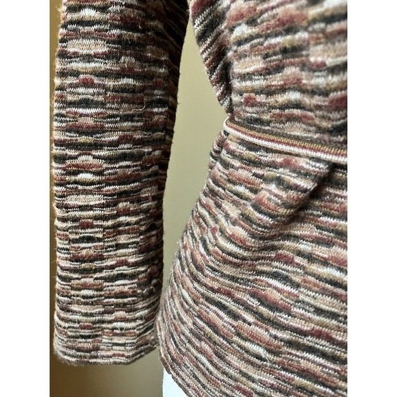 Beyond Threads Baby Alpaca Wool Blend Multi Color Wrap Sweater Womens M FLAWED - Picture 7 of 12